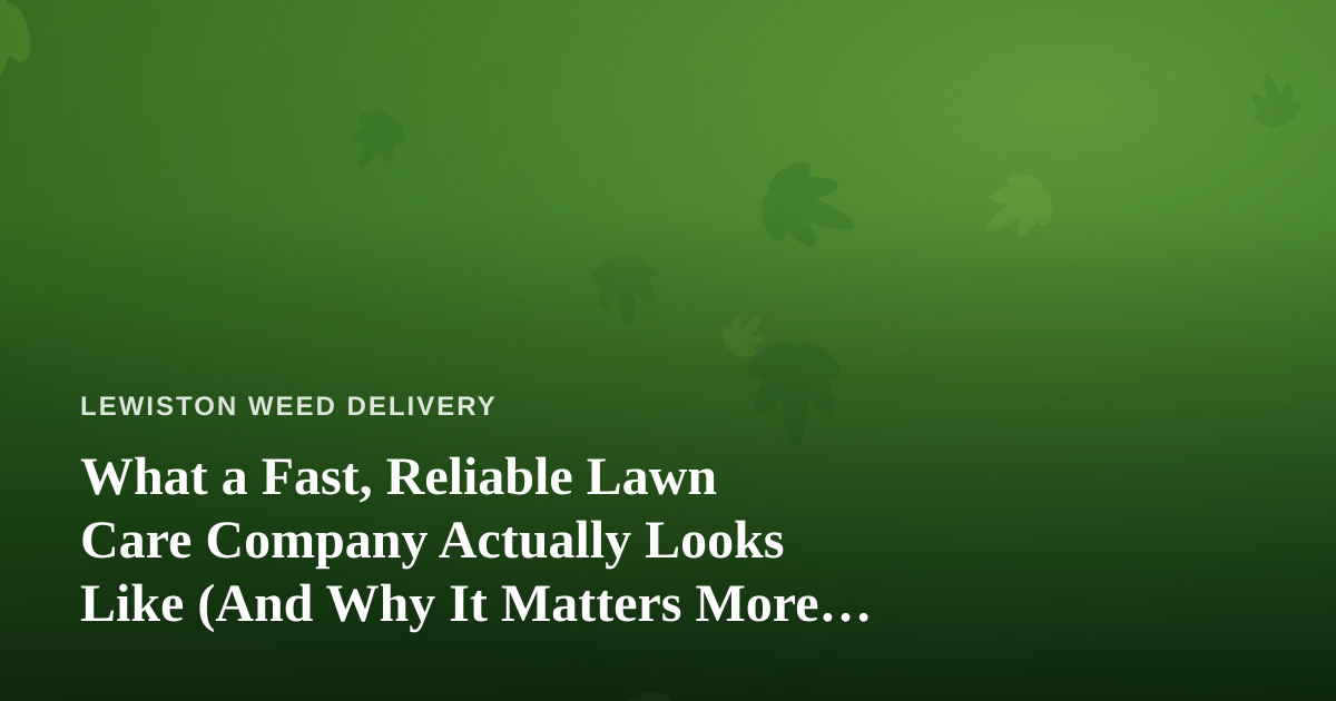 What a Fast, Reliable Lawn Care Company Actually Looks Like (And Why It Matters More Than You Think)