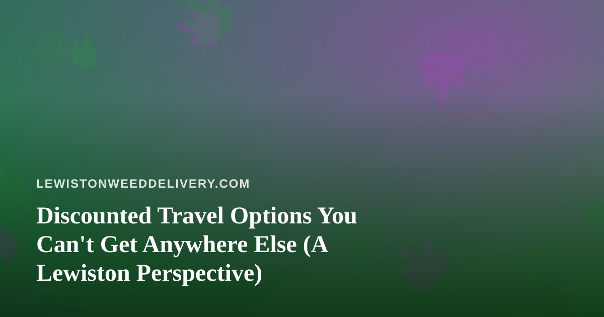 Discounted Travel Options You Can’t Get Anywhere Else (A Lewiston Perspective)