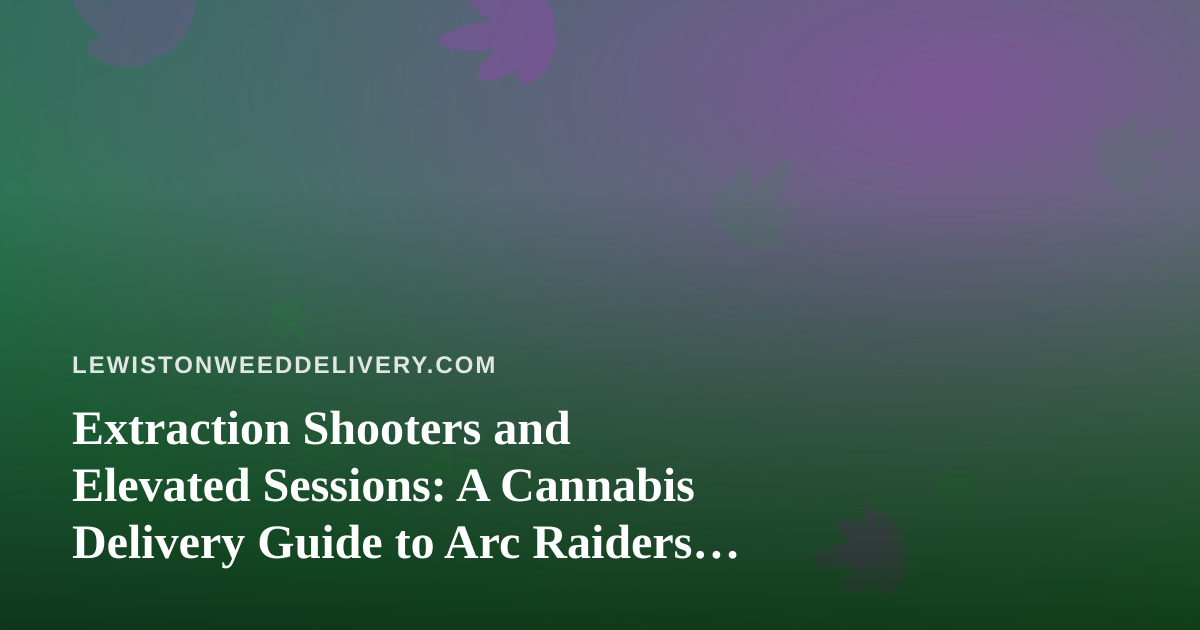Extraction Shooters and Elevated Sessions: A Cannabis Delivery Guide to Arc Raiders and Wardogs on Twitch