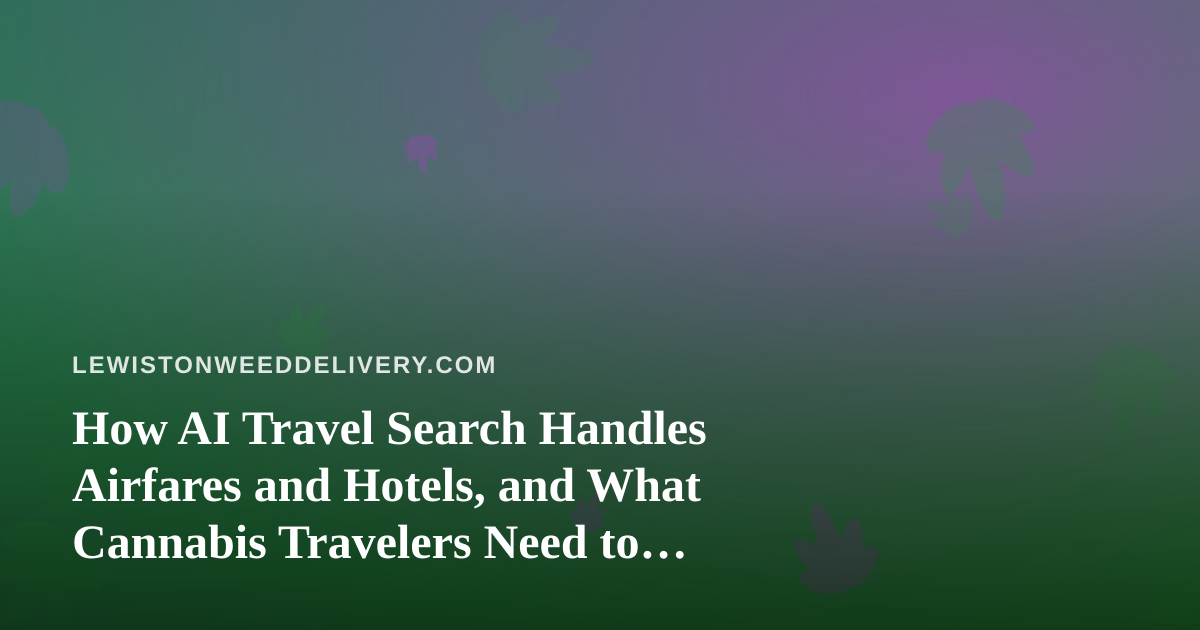 How AI Travel Search Handles Airfares and Hotels, and What Cannabis Travelers Need to Know