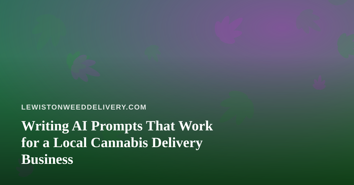 Writing AI Prompts That Work for a Local Cannabis Delivery Business