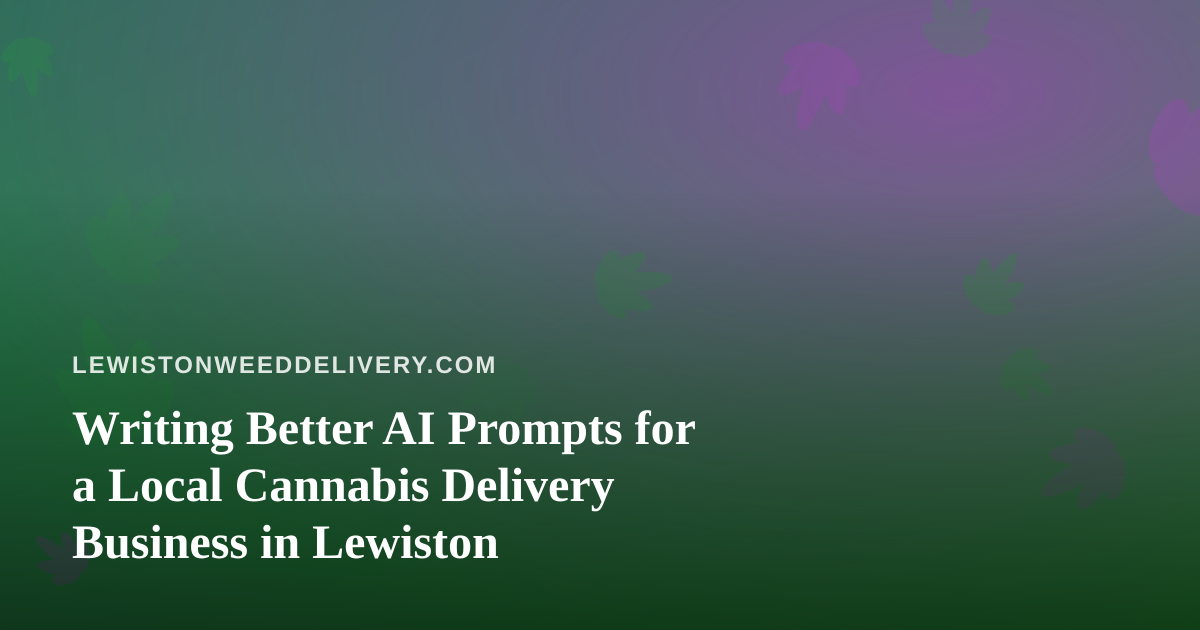 Writing Better AI Prompts for a Local Cannabis Delivery Business in Lewiston